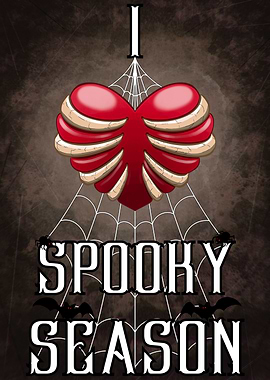 Skeleton Ribs I Love Spooky Season