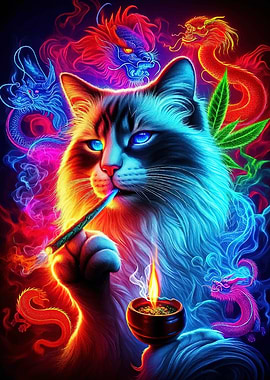 Neon Cat Dragons Joint