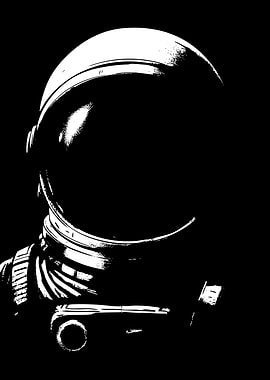 Monochrome Astronaut Helmet
