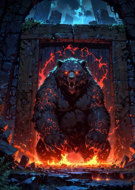 Fiery Bear Guardian