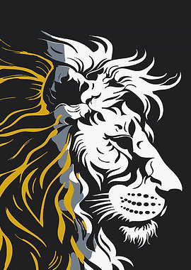 Lion Profile Art