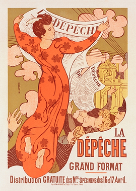 La Depeche Grand Format Vintage Poster