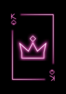 Neon King of Spades