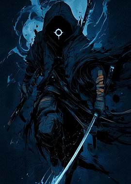 Hooded Warrior with Swords