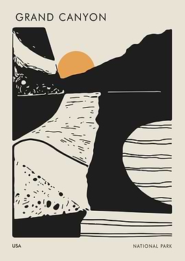 Grand Canyon National Park Minimalist Art