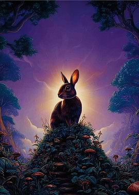 Rabbit in Enchanted Forest