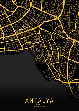 Golden Antalya City Map