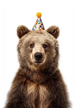 Bear with Party Hat