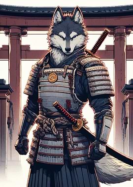 Wolf Samurai Warrior Japanese