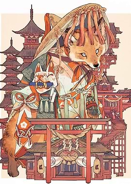 Fox Spirit Japanese Shrine