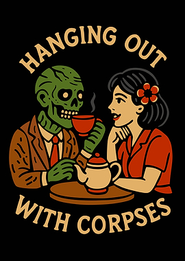 Hanging Out With Corpses Illustration