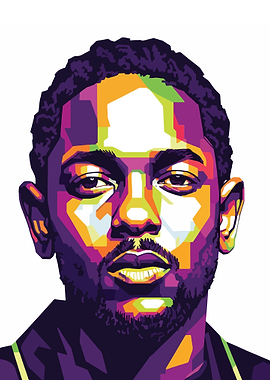 Kendrick Lamar Pop Art Portrait