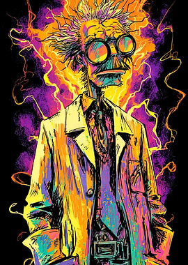 Colorful Mad Scientist Portrait