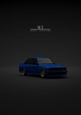 Front BMW M3 E30 Evo 3 Dark Blue
