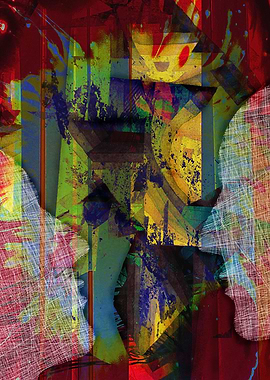 Abstract Faces with Geometric Overlays