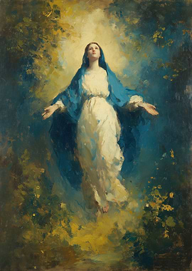 Ascension of Mary Painting
