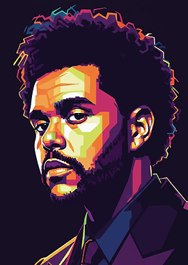 The Weeknd Pop Art Portrait