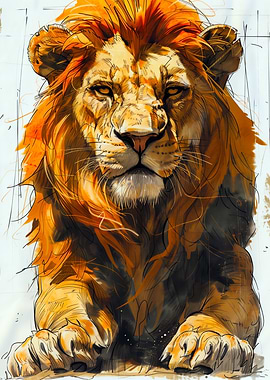 Majestic Lion Portrait