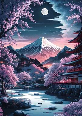Japanese Landscape Mount Fuji
