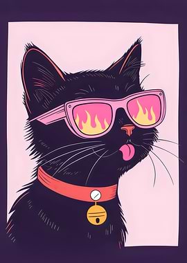 Cool Cat with Sunglasses