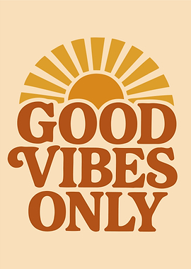 Good Vibes Only Retro Graphic
