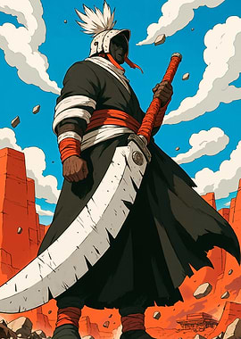 Anime Warrior with Oversized Sword