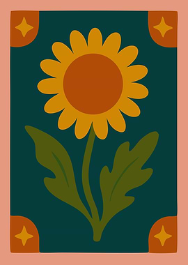 Boho Sunflower Illustration