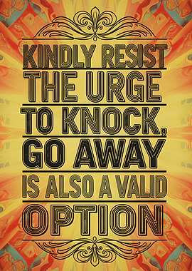 Resist the Urge Funny Text Art