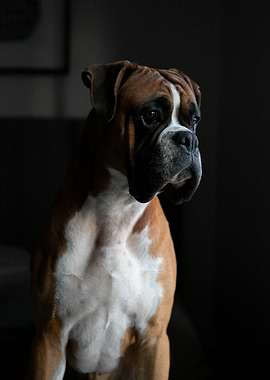 Boxer Dog Portrait