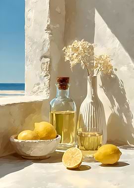 Still Life with Lemons - Coastal View