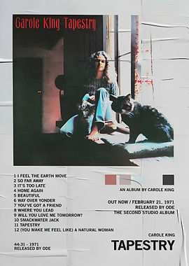 Carole King Tapestry Album Cover Poster