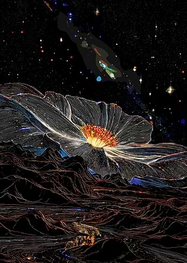 Cosmic Flower Landscape