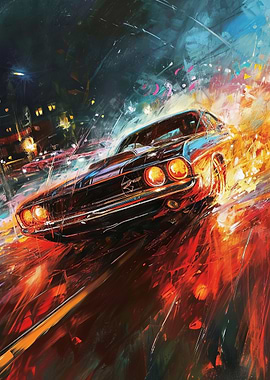 Muscle Car Speed Painting
