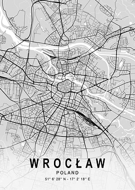 Wroclaw Light City Map