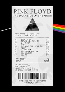 Pink Floyd: The Dark Side Receipt