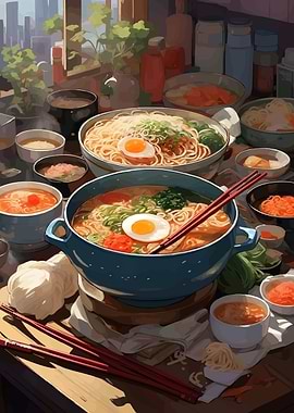 Ramen Bowls Still Life