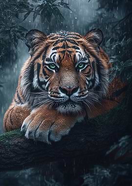 Tiger in the Rain