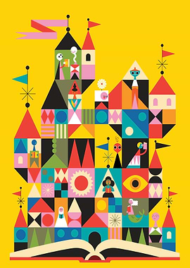 Geometric Castle on Open Book