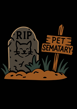 Pet Sematary Cartoon Illustration