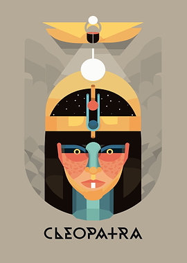 Cleopatra Geometric Portrait