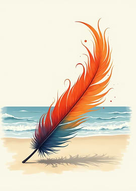 Feather on Beach