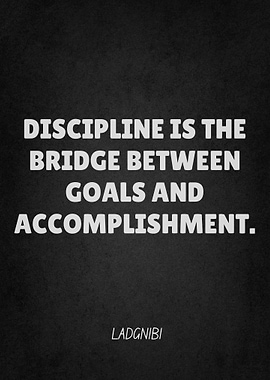 Discipline is the Bridge Quote