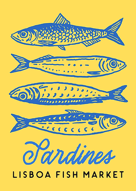 Sardines Lisboa Fish Market Art