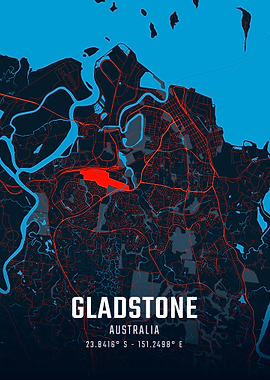 Gladstone City Map