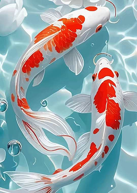 Koi Fish in Water