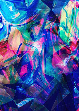 Abstract Geometric Colorful Swirl