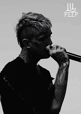 Lil Peep in Black and White