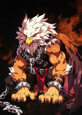 Muscular Griffon Warrior Digital Art