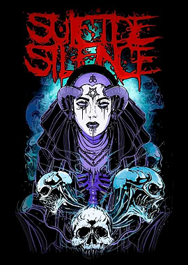Suicide Silence Nun with Skulls