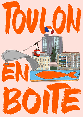 Toulon en Boite Travel Poster